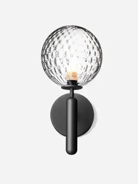 

Nordic postmodern minimalist staircase aisle glass ball living room creative bedroom bedside wall lamp