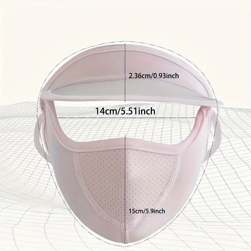 1pc Breathable Sunshade Mask With Sun Protection Function, Cycling Mask With Brim Sunshade Hood Mask, For Outdoor Activities