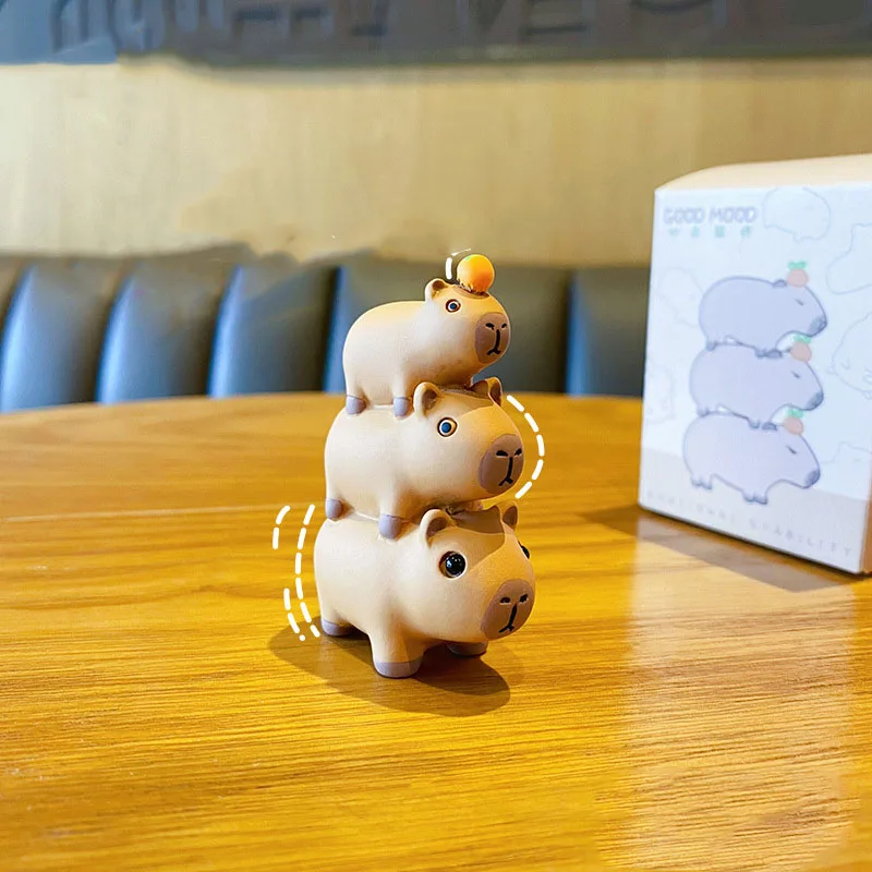 Capibara Model Figuur Capibara Hars Ornamenten voor Vrouwen Creatieve Trend Autodecoraties Tafelmeubilair Desktop Decoraties