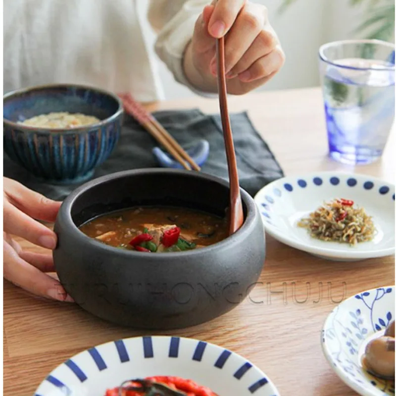 Korean Style Stone Pot, Mixed Rice, Thickened Clay Casserole, Restaurant Specific Da Sauce Soup, Heat-resistant Thermal Cooker