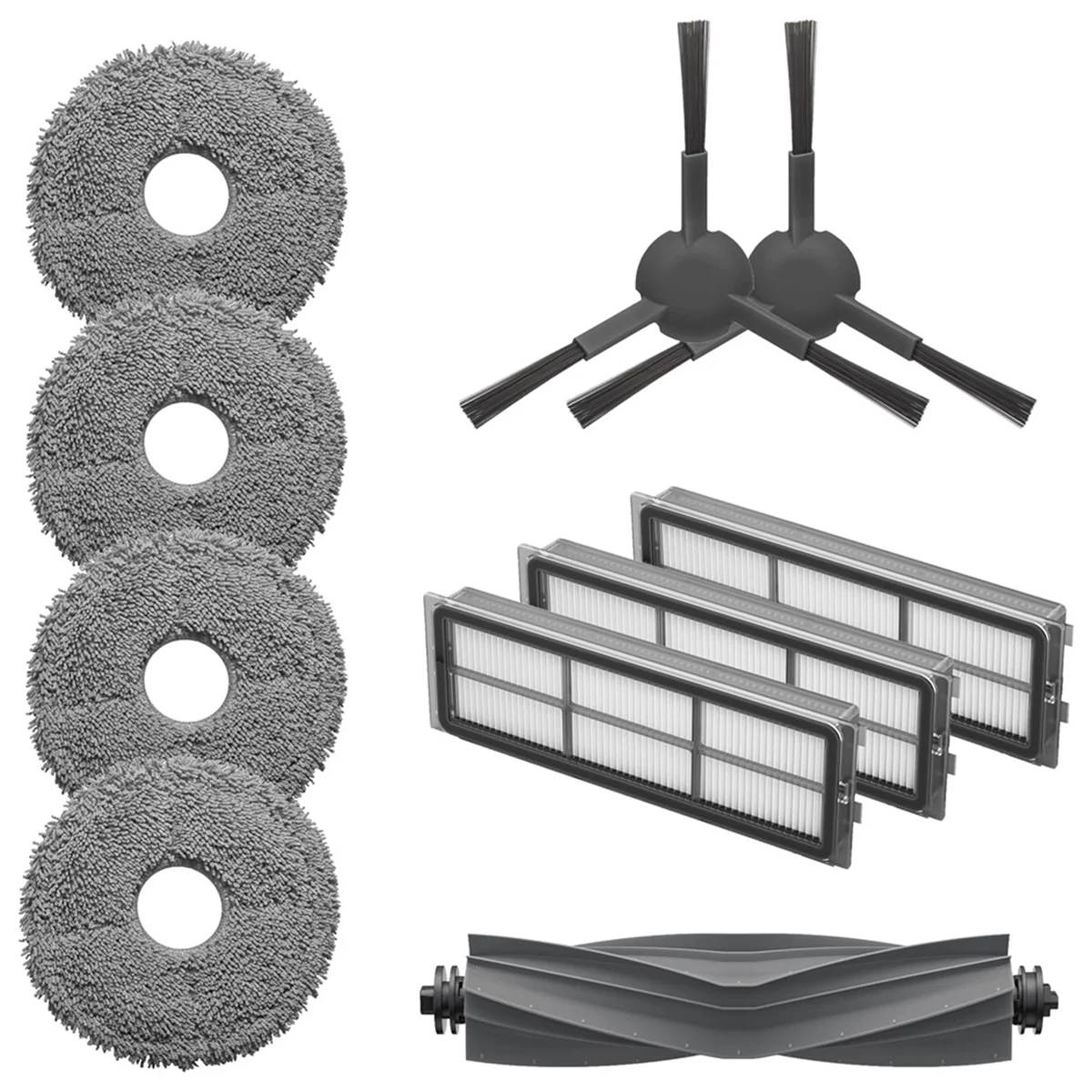 Dreamebot L10S Pro Acessório Kit, Escova principal, Escova lateral, Filtros Hepa, Mop Cloth