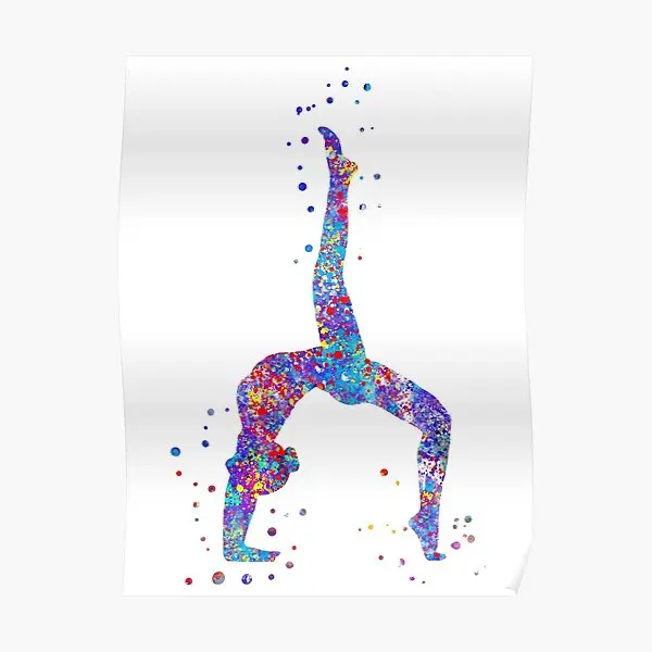 Gymnastics Girl Watercolor Gymnastics  Poster Painting Decoration Print Mural Wall Modern Picture Art Room Decor Funny No Frame