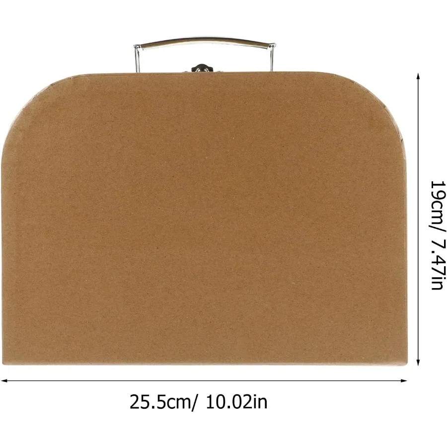 Cajas de maletas de cartón Maletas de papel: cajas de almacenamiento de cartón Drative con asas Maleta vintage Caja de embalaje Dr para Hom