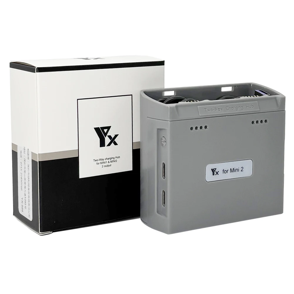 For DJI Mini 4K / 2 / SE Battery Charging Hub Two-Way Charger Drone Accessories Station With Powerbank Function Type-C Cables