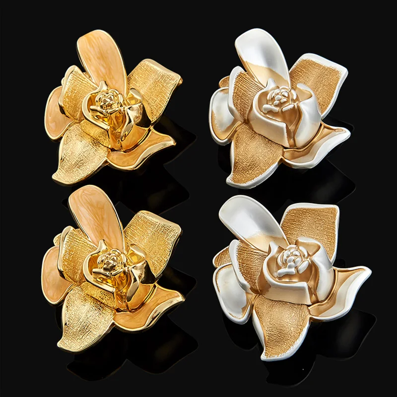 High-end Flower Design 10PCS Zinc Alloy European Furniture Pulls Handles Drawer Knobs Cupboard Wardrobe Kitchen TV Cabinet Pulls