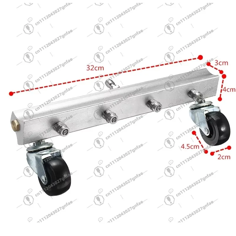 High Pressure Undercarriage Cleaner Water Broom 4 Nozzle Stainless Steel for  Pressure Washer Car Chassis Accessory
