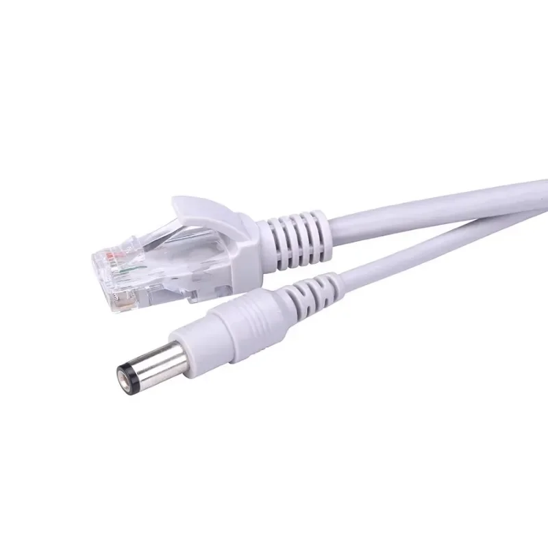 5M/10M/20M/30M Optionales 2,1 mm/5,5 mm Klinke RJ45 + DC-Stromverlängerungs-Ethernet-CCTV-Kabel für IP-Kameras NVR-System