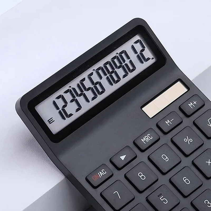 Kalkulator słoneczny z podwójnym zasilaniem, 12-cyfrowy, dom, biuro, szkoła, finans, narzędzia do księgowania