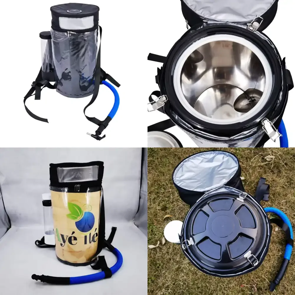TR Mobile Portable Backpack Thermal Coffee Drink Beverage Dispenser with Speaker for Vendor Vending Seller Hawker