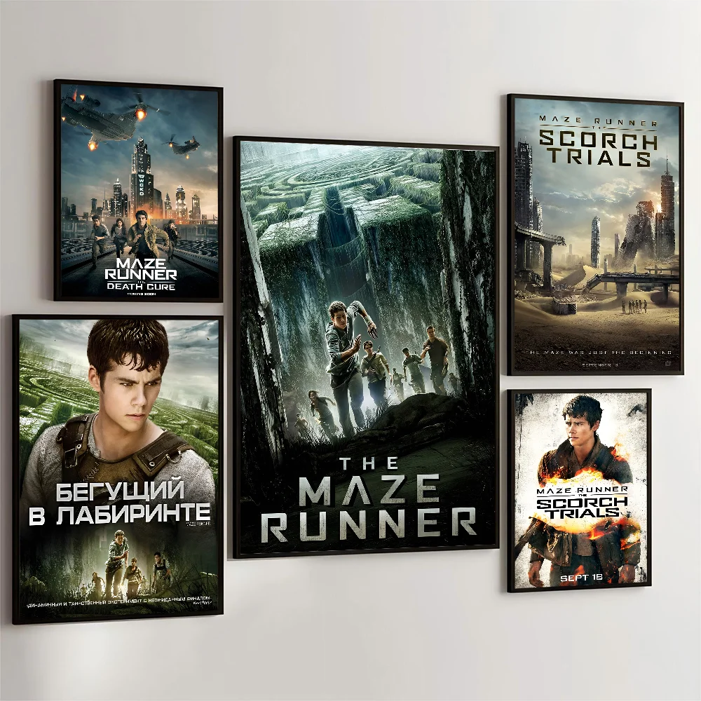 ملصقات لاصقة لفيلم عداء المتاهة ، ملصق ورق كرافت كلاسيكي ، لوحة جدارية ذاتية الصنع ، فن جمالي ، غرفة ، بار ، مقهى ، 1 * #1