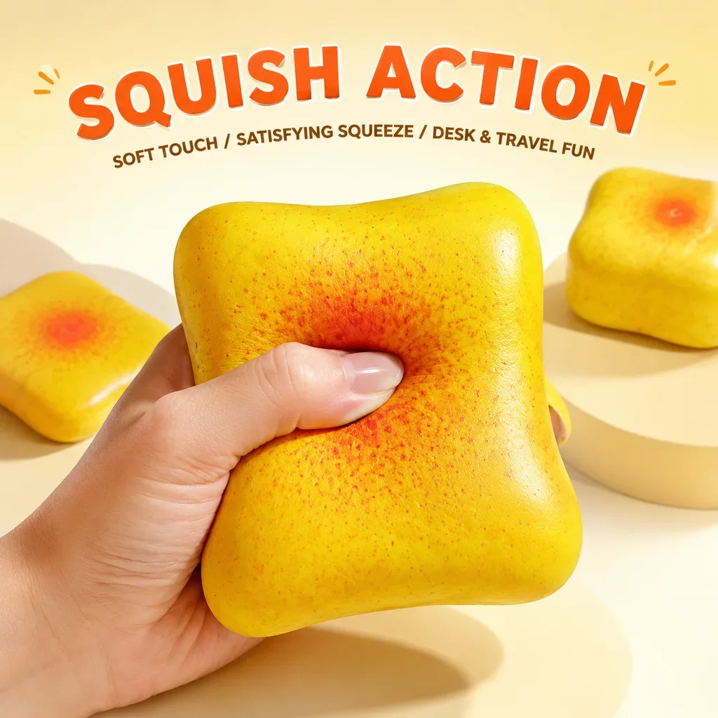 Simulation Butter Toast Bread Squishy Toys Sensory Fidget Toys Soft Slow Rise Anti Anxiety Stress Relief for Adults with ADHD
