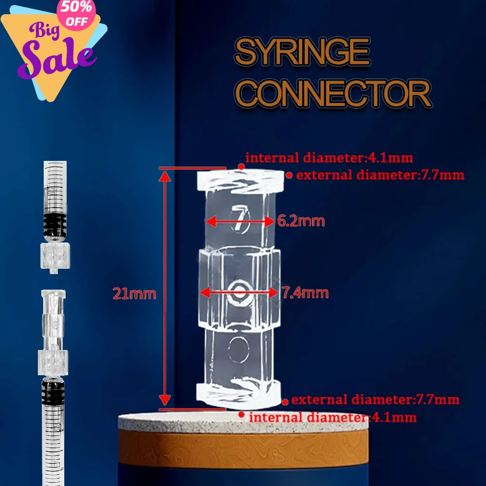 

Luer Thread Connector Pp Material Transparent Syringe Double-Way Connector Easy And Durable Use In Sterile Environment Drug Guid