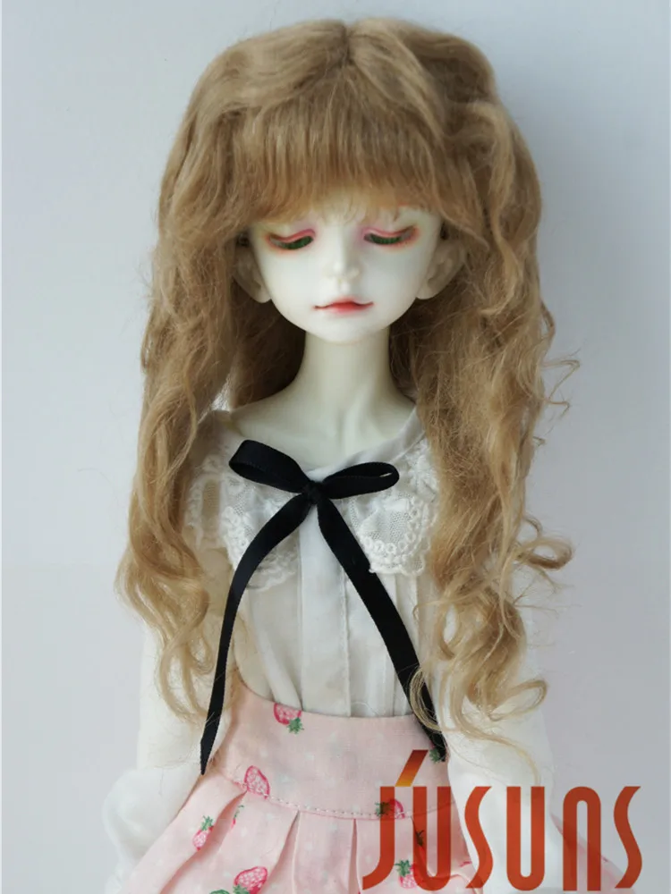 Jusuns MSD Mohair  wigs    D20313   7-8inch  18-20cm  Long Princess Soft wave  BJD  hair  1/4  Resin doll accessories