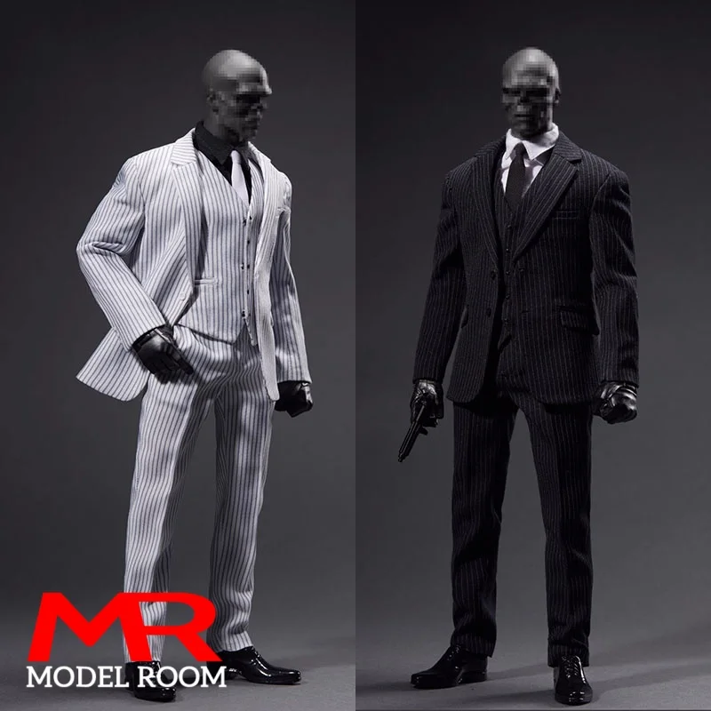 

VORTOYS V1025 1/6 Scale Male Striped Suit Business Clothes Gentleman Clothing Model Fit 12'' Soldier Action Figure Body Dolls