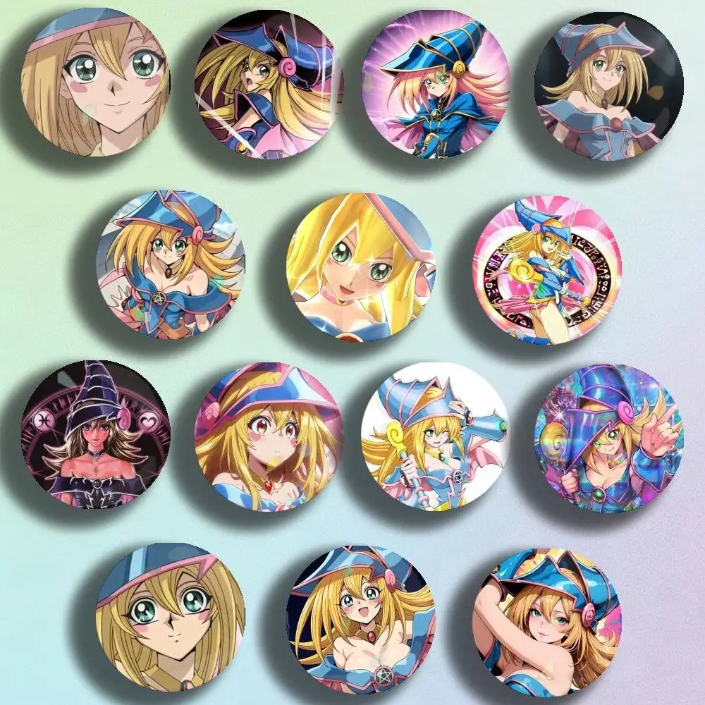 

Black Magician Girl Mana Icon Badge Handmade Tinplate Brooch for Backpack Clothes Chest Ornament Gifts