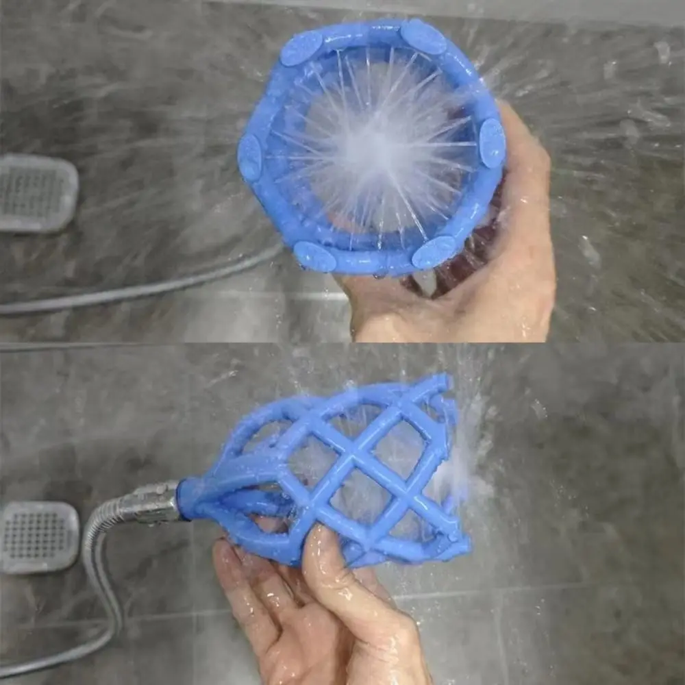 3D Printed Handheld Shower Head Shower Accessories High Pressure Spiral Nozzle Full Cleaning Pet Shower Head Bathroom Use