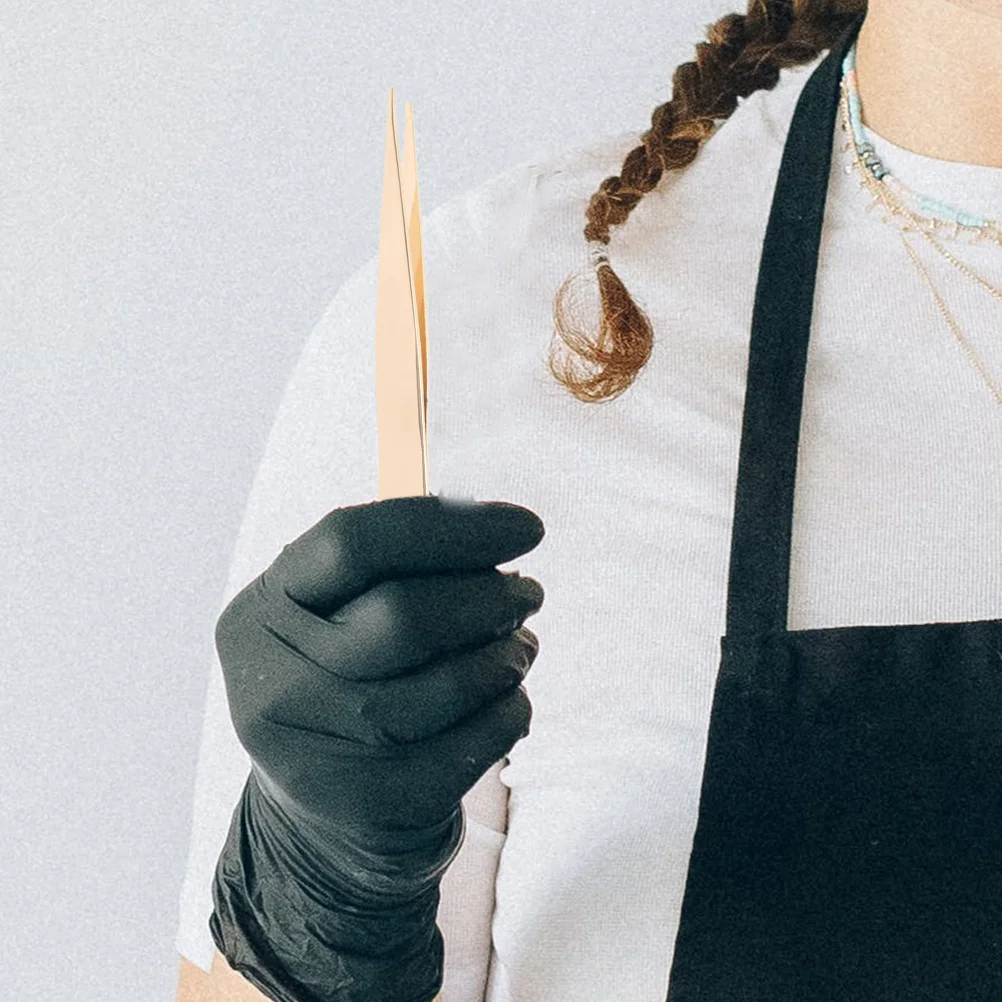 3 個のまつげピンセット、コーム付き、プロフェッショナルグレードのステンレス鋼のまつげクランプ、つけまつげエクステンションアプリケーション用、ポータブル