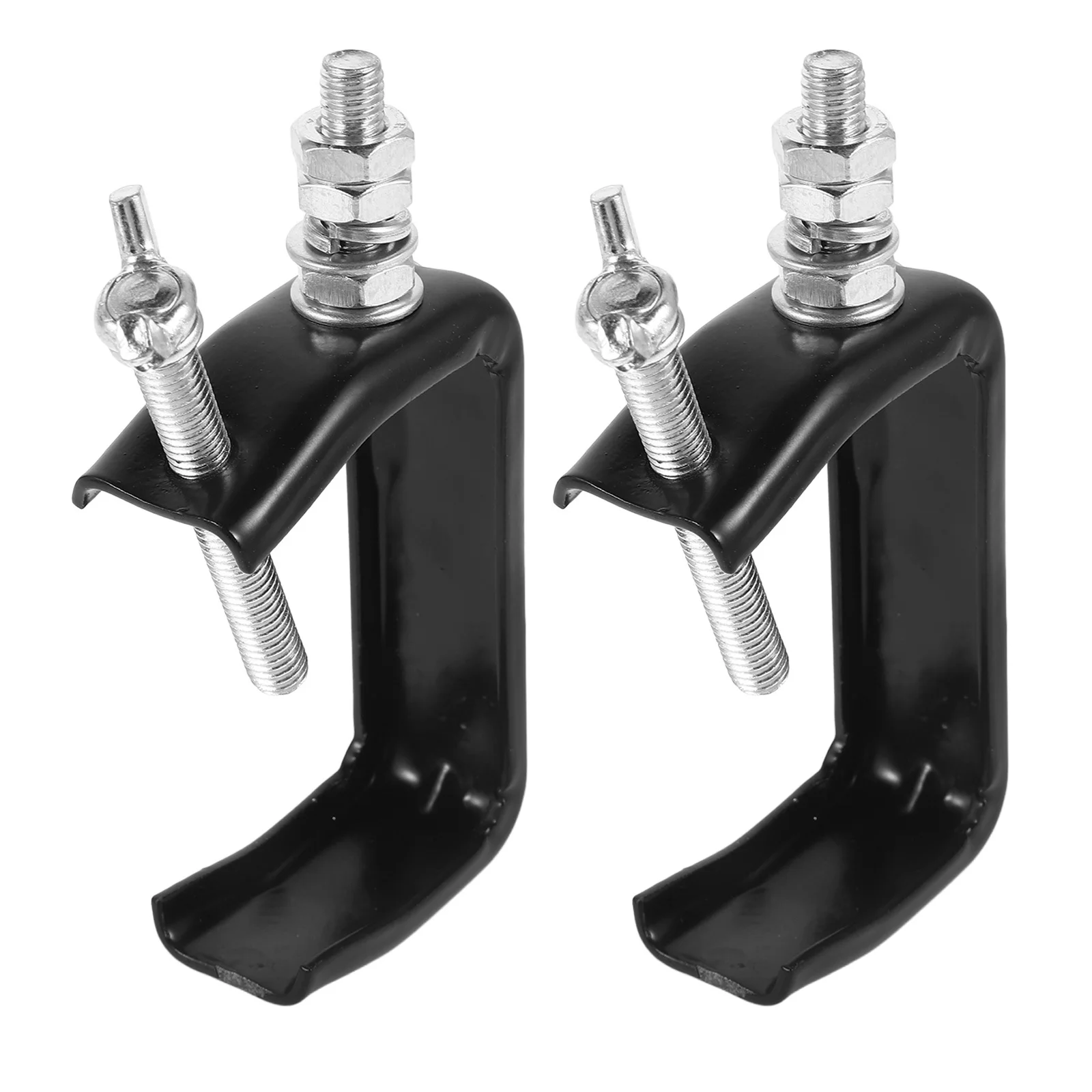 2 قطعة الجمالون المعدني ضوء السنانير مصباح المرحلة المشابك آمنة تتحرك رئيس LED تأثير دعامات إضاءة Dj معدات أضواء الجمالون المشابك