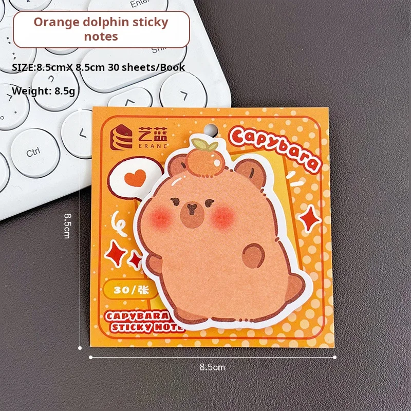 4 pz/lotto Cute Cartoon Pufferfish Memo Pad Sticky Notes Kawaii capibara irregolare Notepaper studente scuola cancelleria blocco note