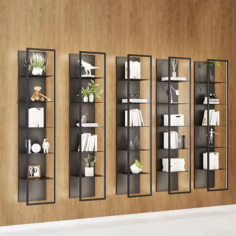 Wrought iron decorative frame, living room laminate storage display magazine rack