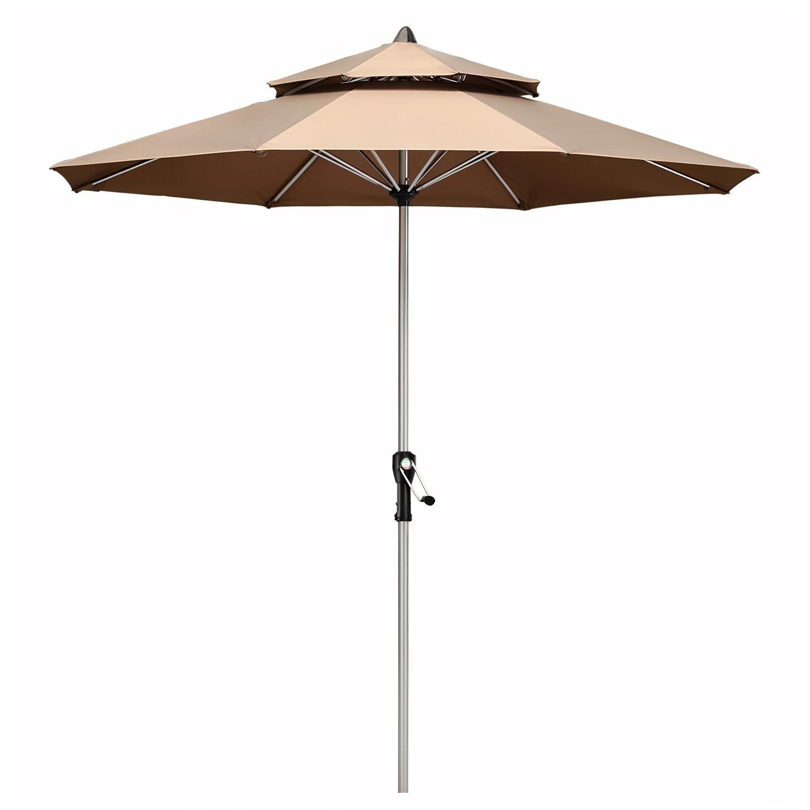 

9FT Outdoor Patio Umbrella with 8 Ribs UV Protection Patio Yard Market Table Umbrella for Garden Deck Backyard Pool