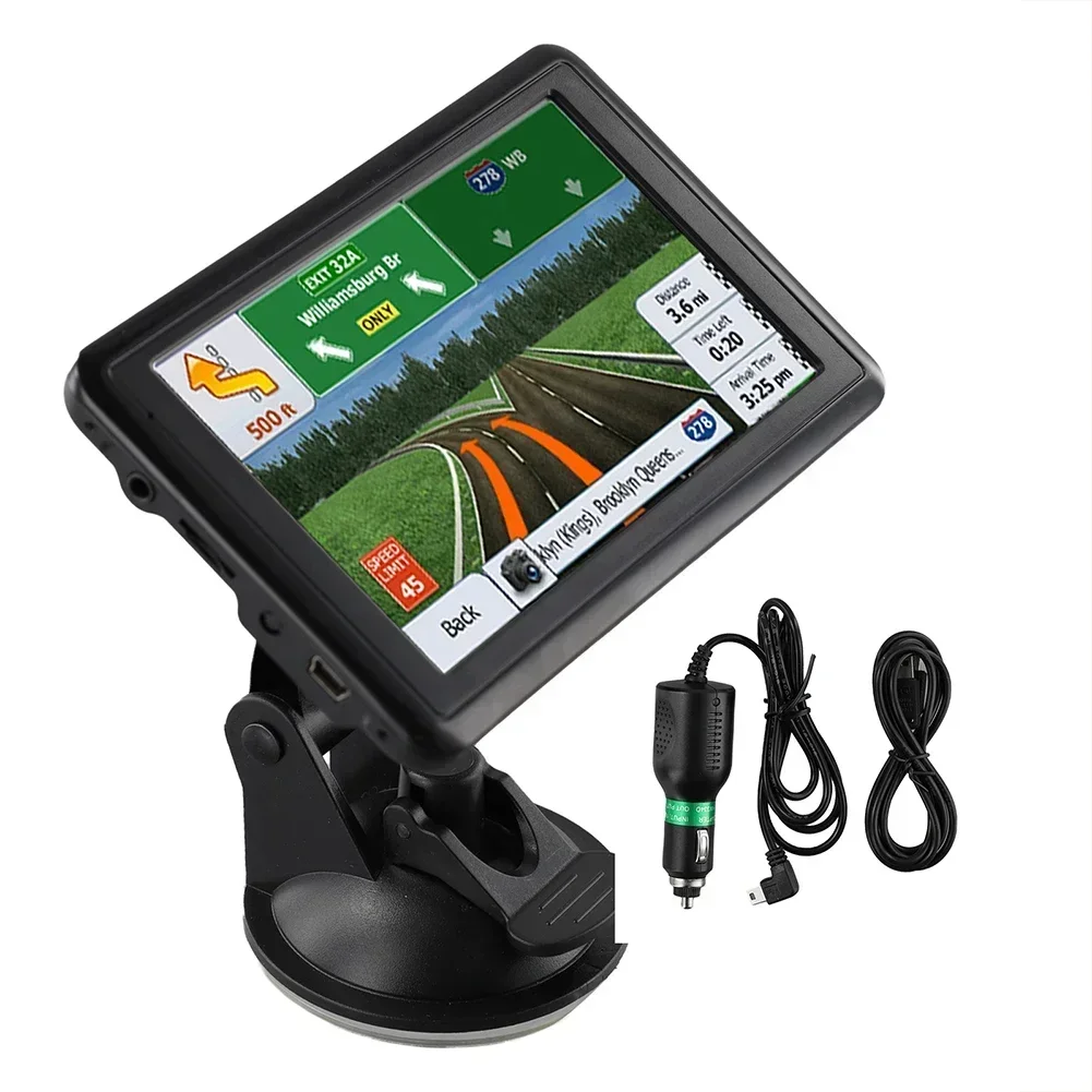 

5-дюймовый GPS-навигатор 8 ГБ + 128 МБ TFT сенсорный экран GPS-навигация для автомобиля, мотоцикла, домашней электроники, карта Великобритании