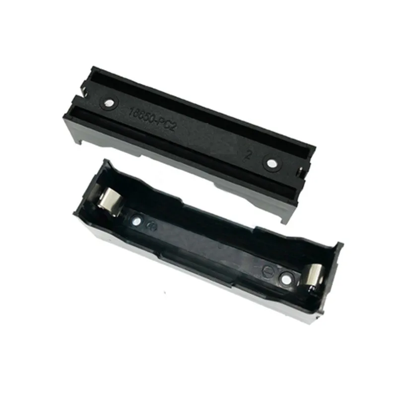 18650 Black Battery Holder Box  Lithium - 1/2/3/4 Batteries  - Shock Resistant - Series Connection