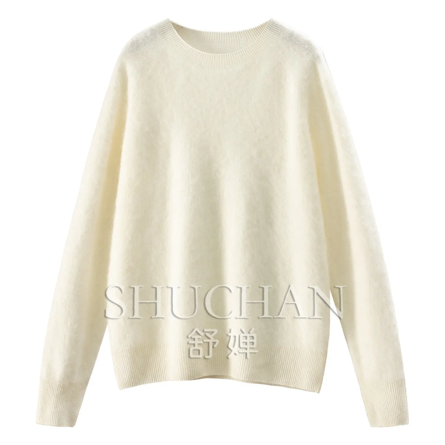 Pullover Exquisite Warm Luxury High-end Color Wool Silk Cashmere Wool Pulling Crew Neck Sweater, Women's 98L9