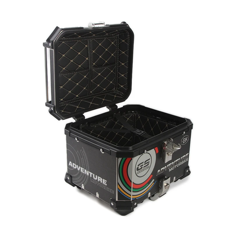 55L Larger Pannier Side Carrier Alloy Tail Sticker Accessories New Electric Aluminum Top Case Only Motorcycle Luggage Box