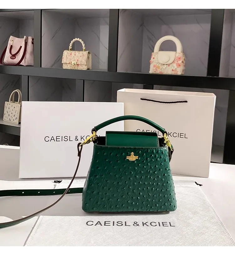 Fashion Dots High Quality Bucket Bag Textured Women Handbag Large Capacity Casual Bag Lady Purse Shoulder Messenger Bag