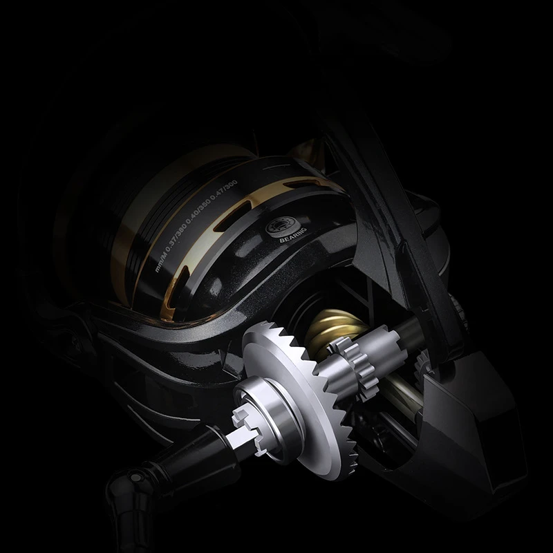 بكرة صب معدنية عالية الدقة 10000 قضيب البحر صب الشاطئ سحب بطيئة التحريك الغزل بكرة مكافحة تشابك خط الصيد بكرة #5