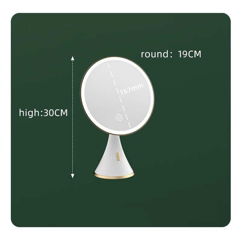 Missmeeca Casual Touch Sensor Tabletop Makeup Mirror Hot Selling Personalised Makeup Dressing Table With Lights Around Mirror