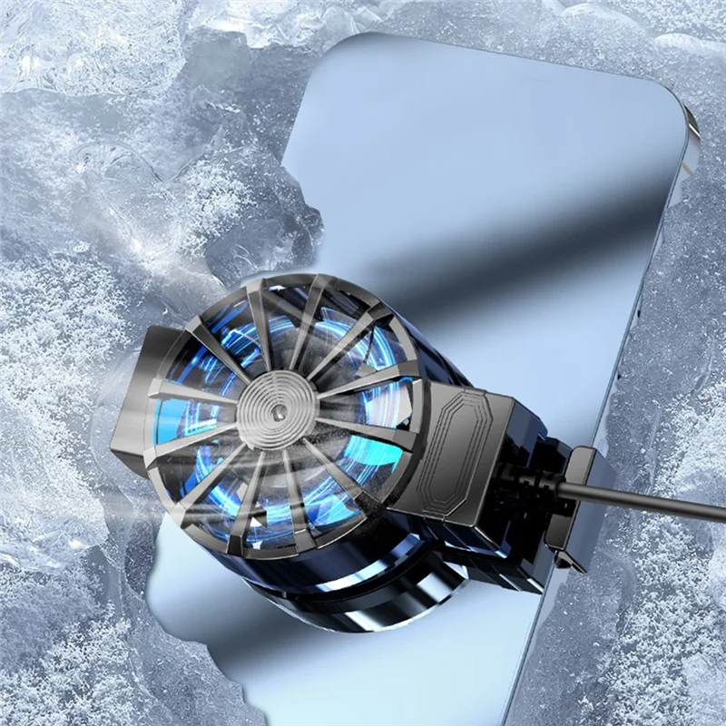 T88C X16 携帯電話ラジエーター 7 葉 45 ミリメートルファン USB 電源携帯電話空冷ラジエーター 4-6.7 インチ電話用