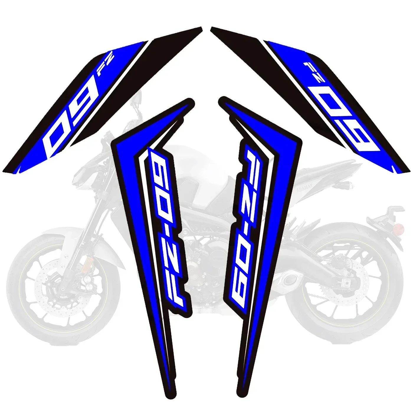 

Защитная накладка на бак для мотоцикла, ручки для газа, мазута, комплект наколенников, наклейки на крыло для Yamaha FZ09 FZ 09 FZ-09