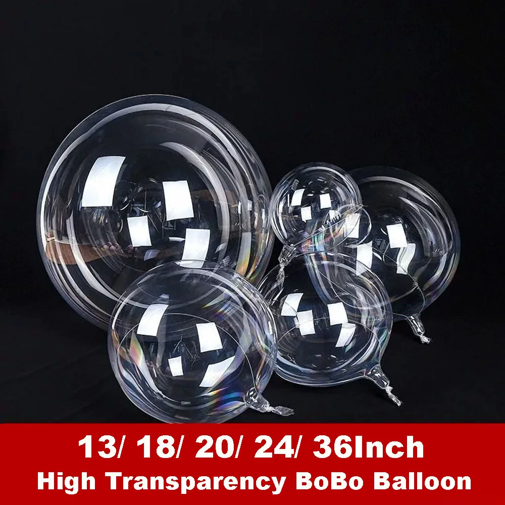 

8pcs 13-36inch Transparent Bobo Bubble Balloon Wedding Birthday Party Decoration Clear Inflatable Air Helium Globos Baby Shower