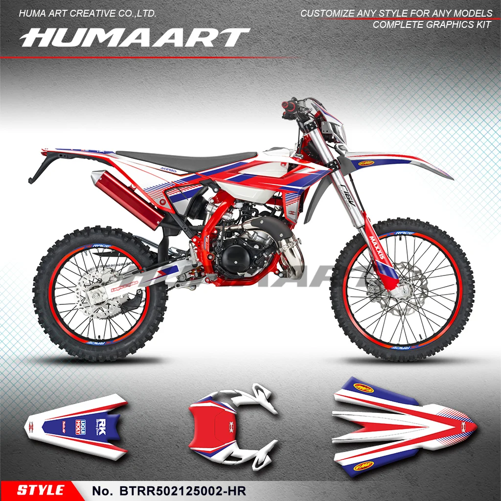 

HUMAART Custom Adhesive Sticker Vinyl Graphics for BETA RR 50 Race 2021 2022 2023 2024 2025, Rebuild Kit, BTRR502125002-HR