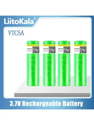 Литиевая перезаряжаемая батарея Liitokala VTC5A 2600mAh — внешний вид товара