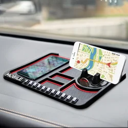 Multifunctional Silicone Car Mat Auto Phone Holder Storage Pad Navigation Stand Dash Phone Mount Silicone Dashboard Car Pad Mat