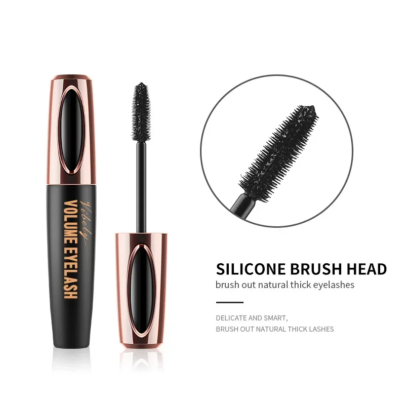 4d Silk Fibre Mascara Volume Lengthening Mascara Long Lasting Definition Waterproof Sweatproof Quick Drying Curling Mascara