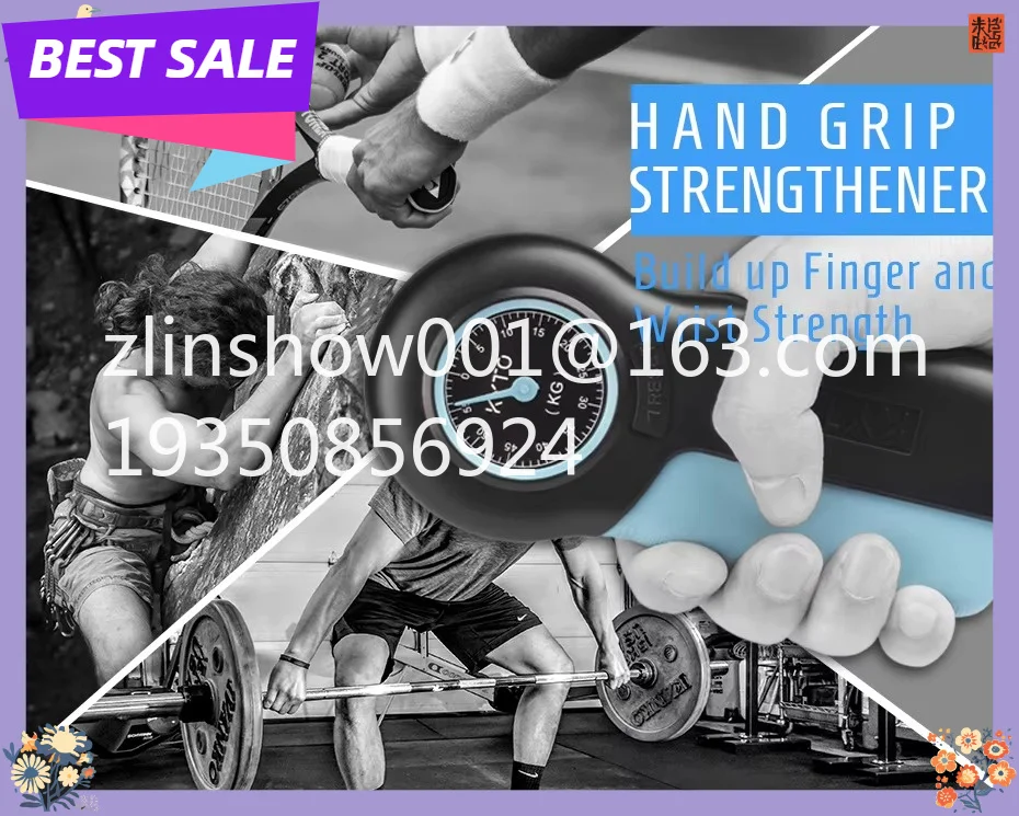 Hand Dynamometer Grip Power Strength Meter Hand Force Power 121lb / 55kg