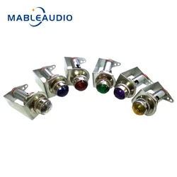 5PCS Audio Amplifier Accessories Power Indicator Light Drill Stone Tone Board Signal Light Bracket Built-in 6.3V Iron Frame