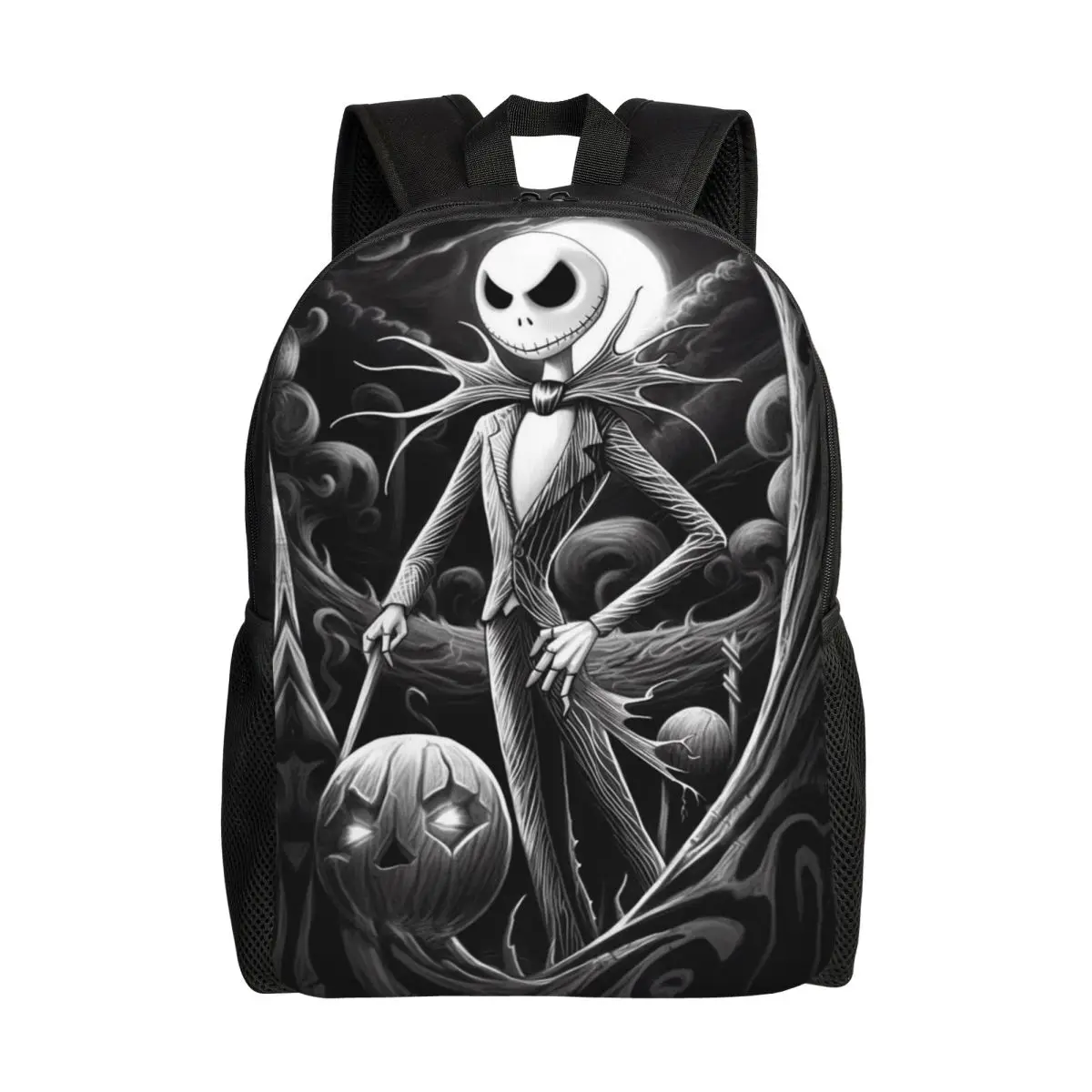 

Custom The Nightmare Before Christmas Travel Backpack Women School Laptop Bookbag Movie Jack Skellington Student Daypack Bags