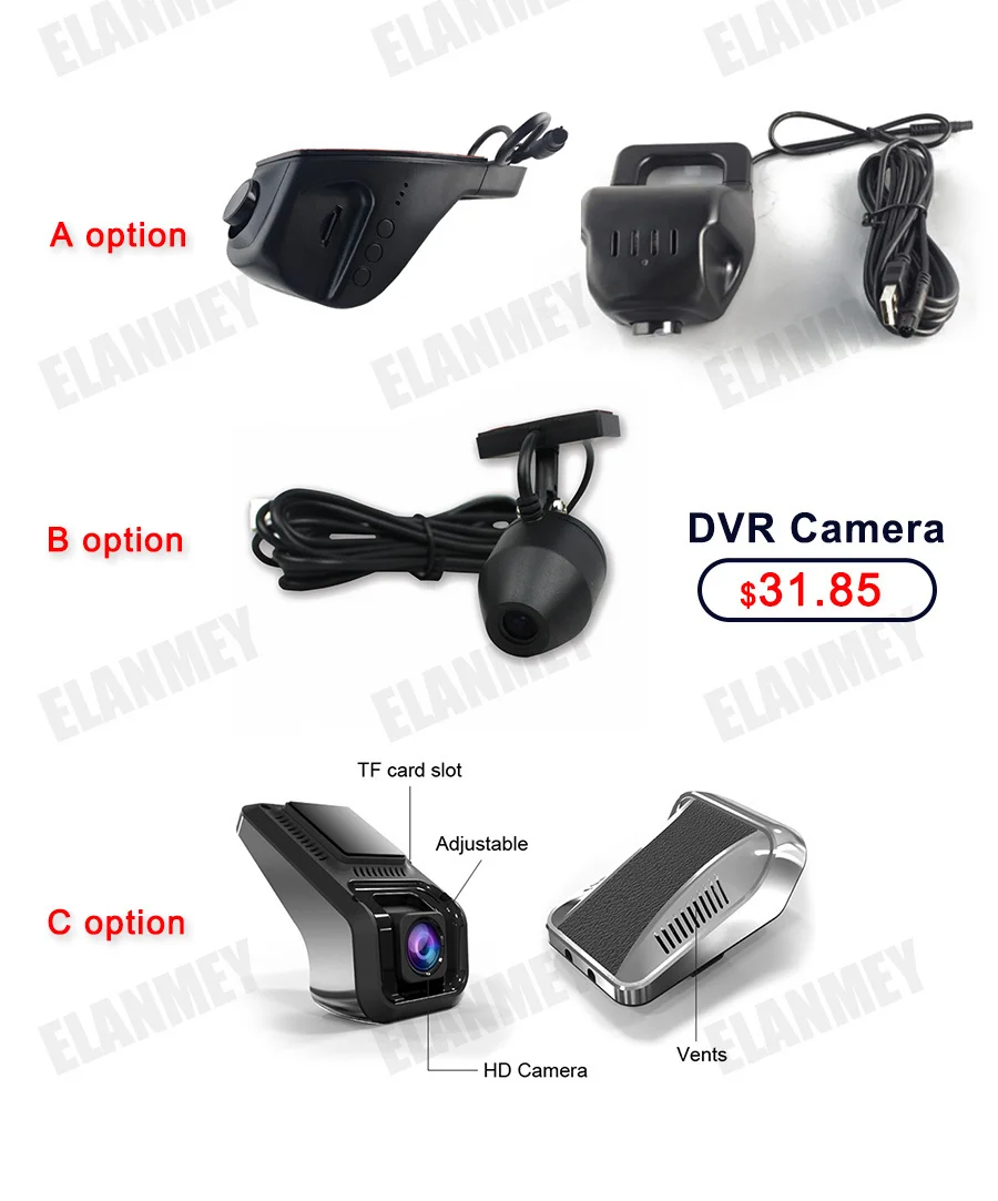 Navirider Android Accessories OBD2 DVR Camera TPMS 360 degree camera RCA cable with Mic DAB Wired Carplay IS camera adaptor DSP