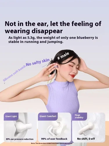 Imagen 2 del producto Ugreen Hitune S3 auriculares sonido Hifi estéreo reducción de ruido al aire libre personalizado gancho de oreja abierta Tws auriculares inalámbricos Bluetooth