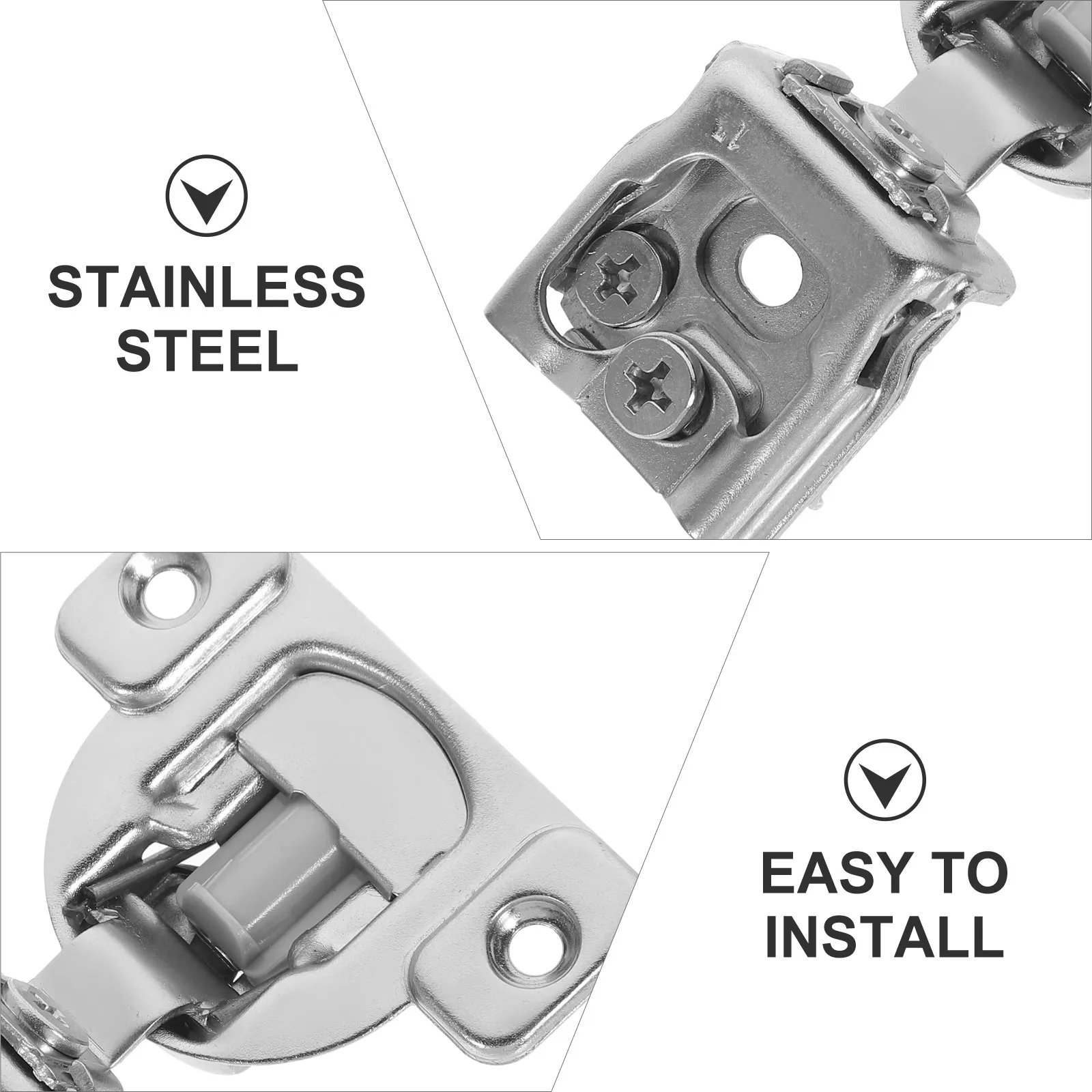 1Set American Style Cabinet Hinge Kitchen Full Overlay Soft Close Stainless Steel Concealed Cabinet Door Hinges Replacement