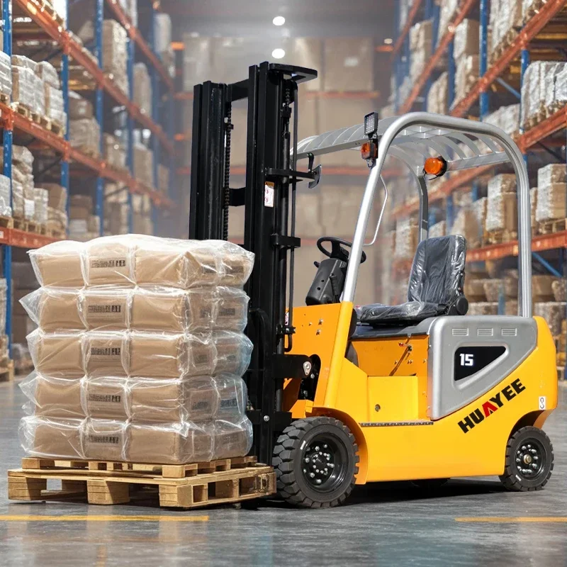 Electric Forklift Portable Storage Type Equipped with Panel Driving Environmentally Friendly Easy To Maintain, Healthy