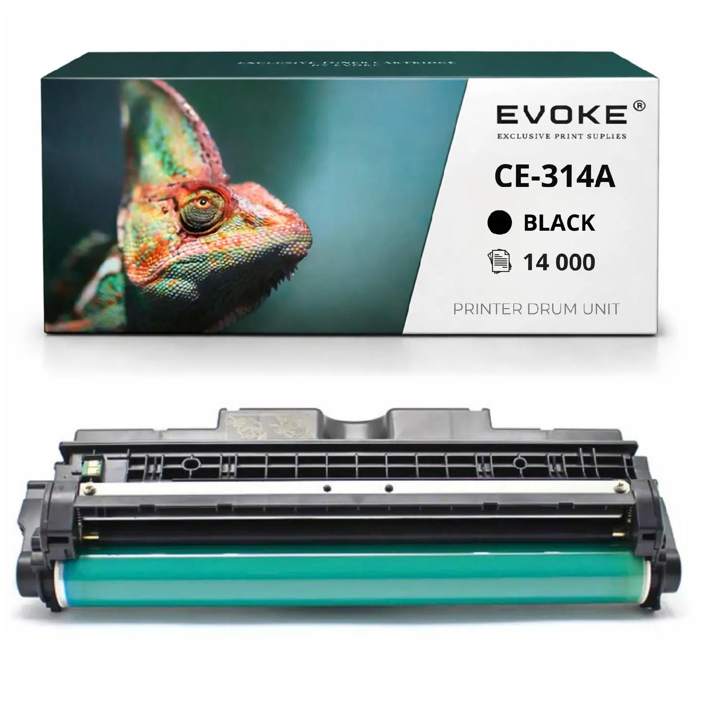 Evoke Compatibele Trommel voor Hp Ce314A Ce-314A Zwart 14000 Pagina's Cp1020 Cp1025 Mfp M175Nw M275Nw