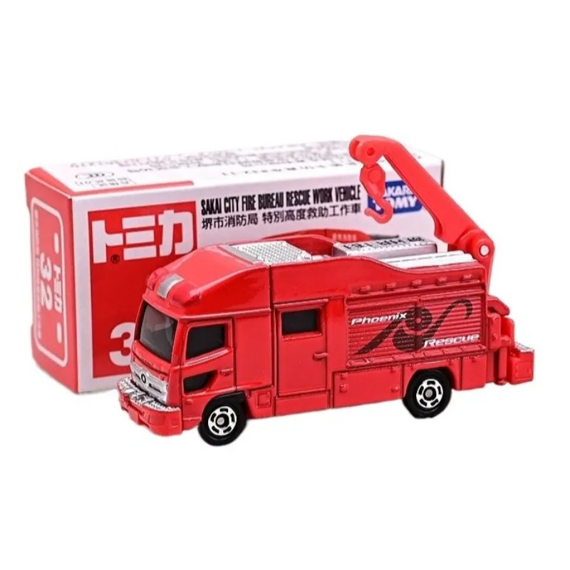 TAKARA TOMY Tomica Alloy Car Model 32 Fire Rescue Vehicle Toy for Boys Collection Diecast Miniature Vehicle