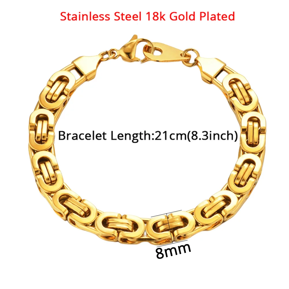 5 Styles Curb Cuban Link Chain Bracelet Homme Wholesale Braslet Male Gold Silver Color Stainless Steel Bracelets For Men Jewelry