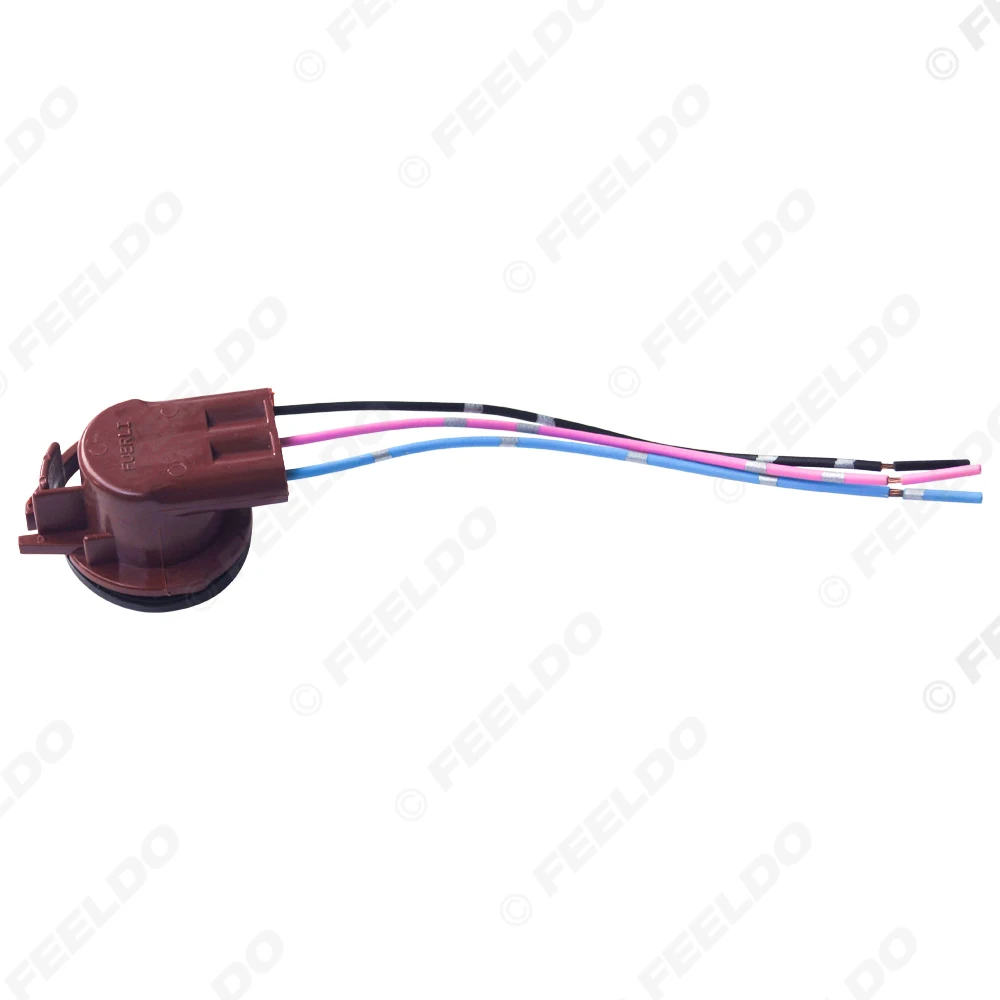 FEELDO سيارة 3157B LED لمبة المقبس الفرامل بدوره مصباح إشارة تسخير سلك موصل قابس # AM967
